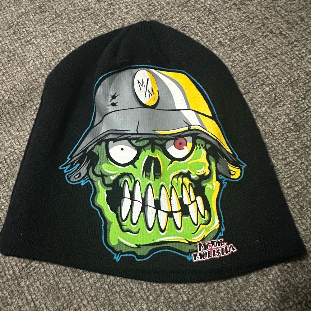 Metal Mulisha skeletal design youth beanie